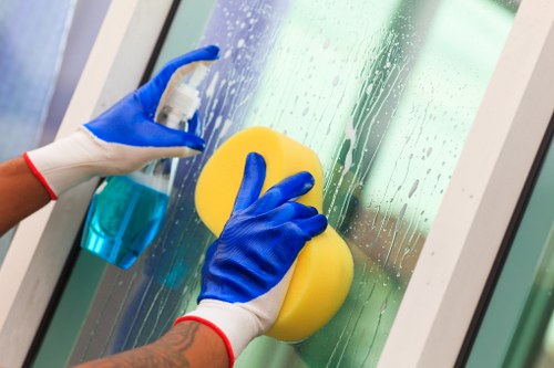 Ham residue stain cleaning on a kitchen surface