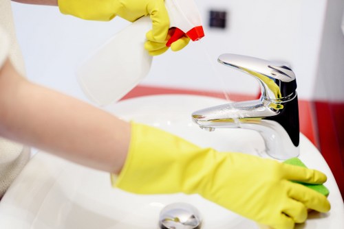 Deep cleaning process for curtains in a modern home in Ham
