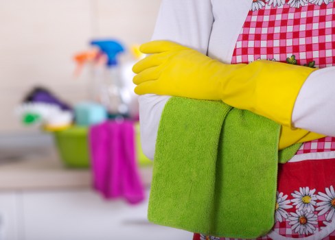 Removing old ham residue from a fabric apron